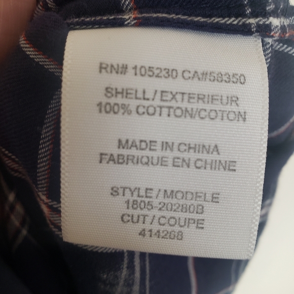 Joie Navy Fara Tuxedo Flannel Size Small - Picture 6 of 7